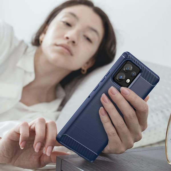 SKALO Motorola Edge 40 Pro 5G Armor Carbon Iskunkestävä TPU suojakuori