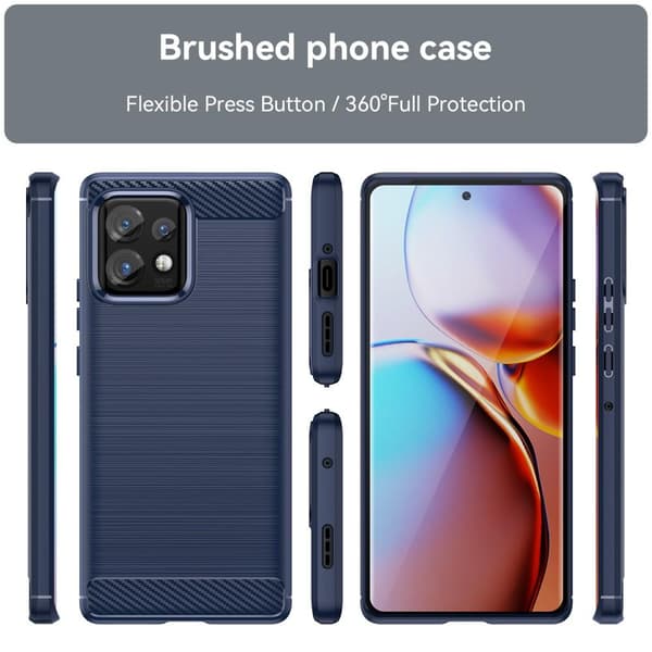 SKALO Motorola Edge 40 Pro 5G Armor Carbon Iskunkestävä TPU suojakuori
