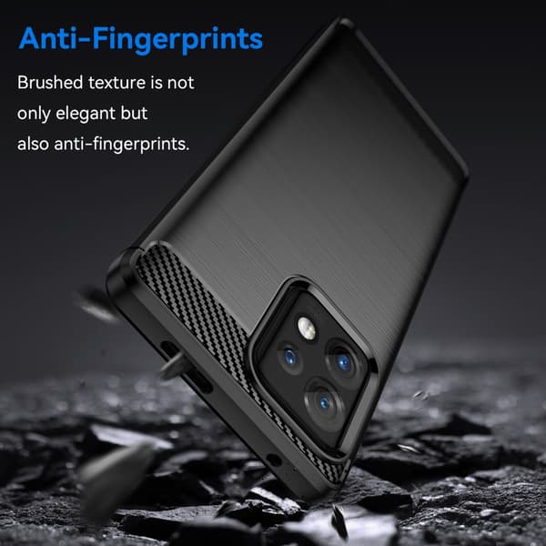 SKALO Motorola Edge 40 Pro 5G Armor Carbon Iskunkestävä TPU suojakuori