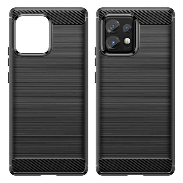 SKALO Motorola Edge 40 Pro 5G Armor Carbon Iskunkestävä TPU suojakuori