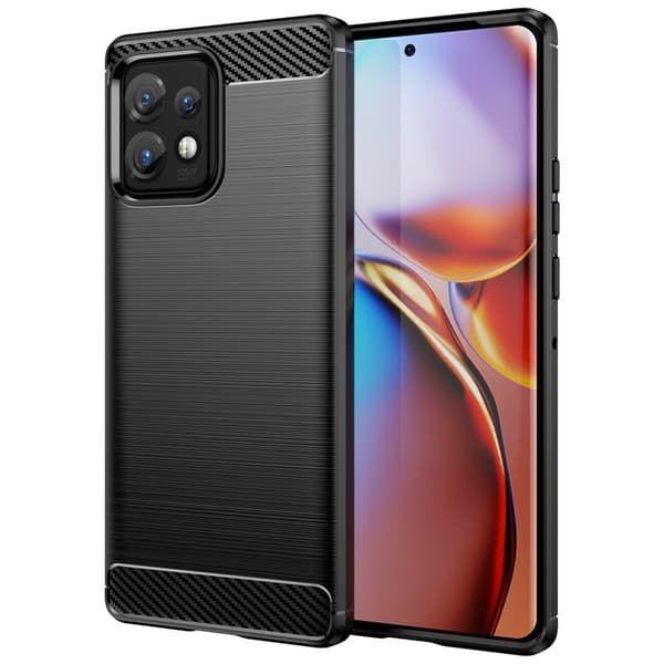 SKALO Motorola Edge 40 Pro 5G Armor Carbon Iskunkestävä TPU suojakuori
