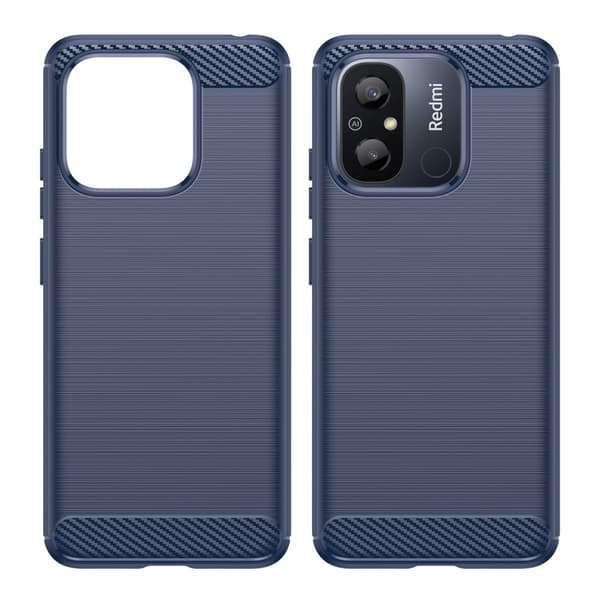SKALO Xiaomi Redmi 12C 4G Armor Carbon Iskunkestävä TPU suojakuori