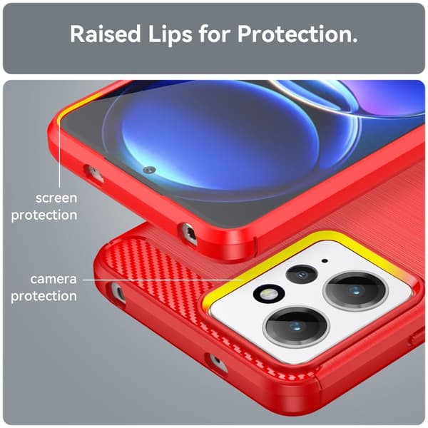 SKALO Xiaomi Redmi Note 12 4G Armor Carbon Stöttåligt TPU-skal
