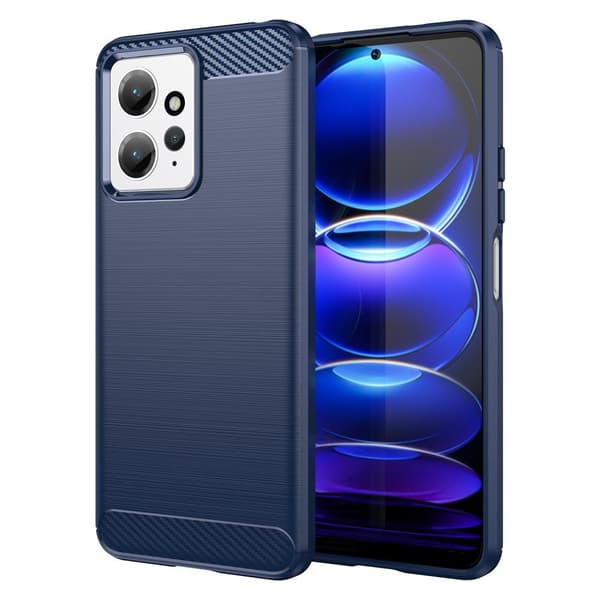 SKALO Xiaomi Redmi Note 12 4G Armor Carbon Stöttåligt TPU-skal