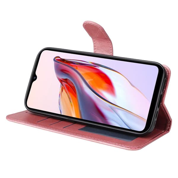 SKALO Xiaomi Redmi 12C 4G Lompakkokotelo PU-nahkaa - Pinkki