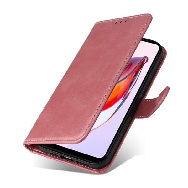 SKALO Xiaomi Redmi 12C 4G Lompakkokotelo PU-nahkaa - Pinkki