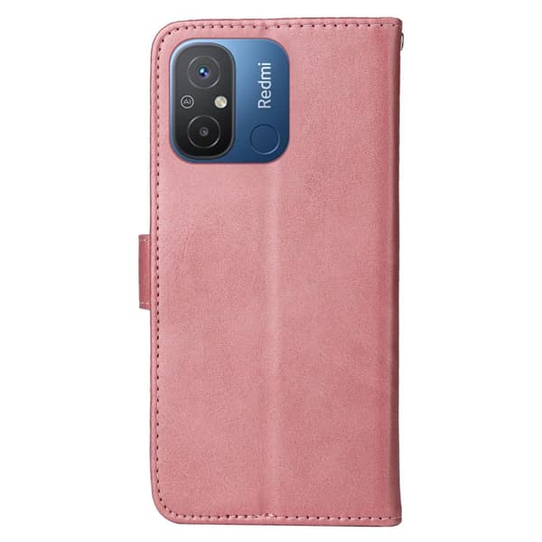 SKALO Xiaomi Redmi 12C 4G Lompakkokotelo PU-nahkaa - Pinkki