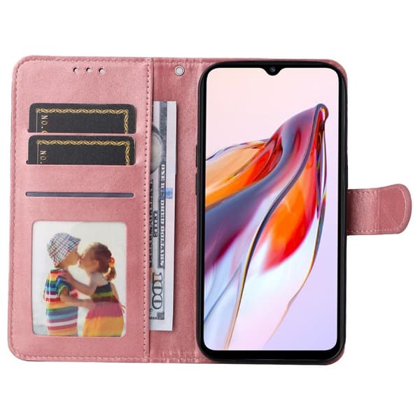 SKALO Xiaomi Redmi 12C 4G Lompakkokotelo PU-nahkaa - Pinkki
