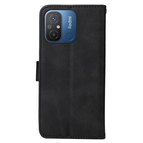 SKALO Xiaomi Redmi 12C 4G Plånboksfodral i PU-Läder - Svart
