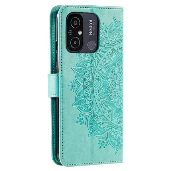 SKALO Xiaomi Redmi 12C 4G Mandala Plånboksfodral - Turkos