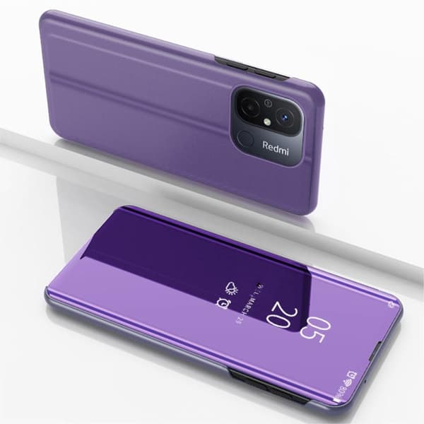 SKALO Xiaomi Redmi 12C 4G Clear View Flip Cover - Lilla