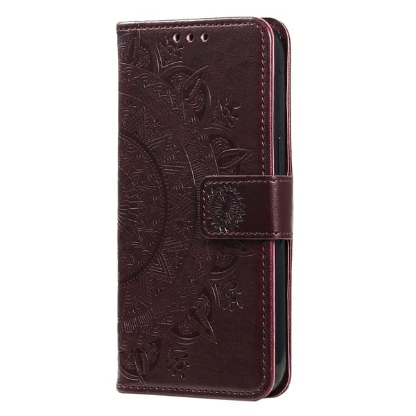 SKALO Xiaomi Redmi 12C 4G Mandala Plånboksfodral - Brun