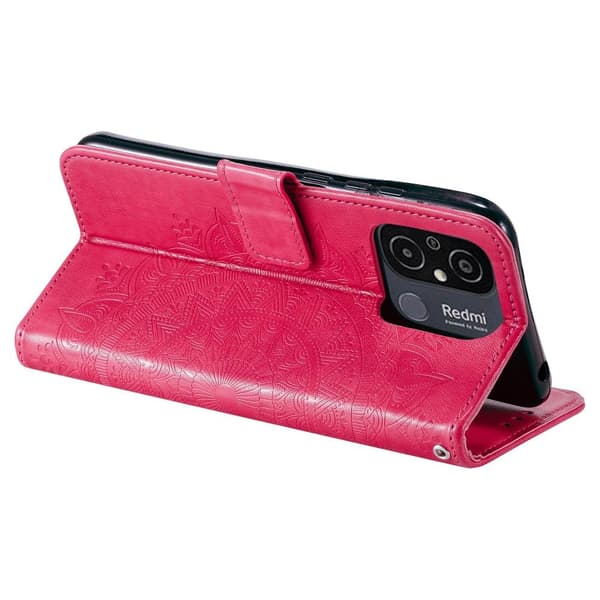 SKALO Xiaomi Redmi 12C 4G Mandala Flip Cover - Cerise