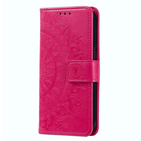 SKALO Xiaomi Redmi 12C 4G Mandala Flip Cover - Cerise