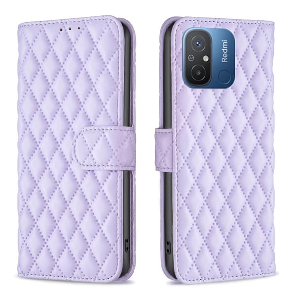 SKALO Xiaomi Redmi 12C 4G BINFEN COLOR Tikattu Lompakko - Violetti