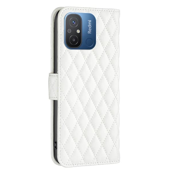 SKALO Xiaomi Redmi 12C 4G BINFEN COLOR Tikattu Lompakko - Valkoinen