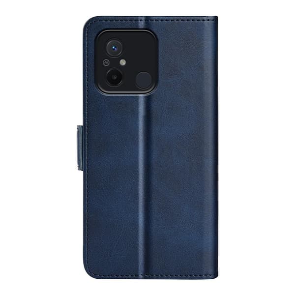 SKALO Xiaomi Redmi 12C 4G Premium Wallet Flip Cover - Blå