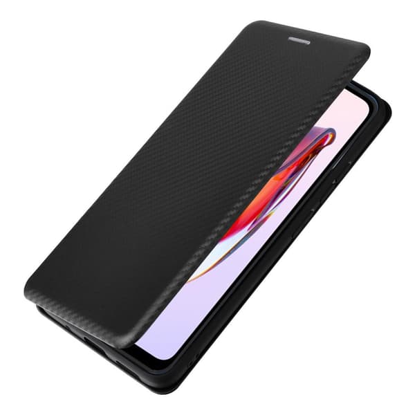 SKALO Xiaomi Redmi 12C 4G Carbon Fiber Pungetui - Sort