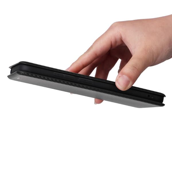 SKALO Xiaomi Redmi 12C 4G Carbon Fiber Pungetui - Sort