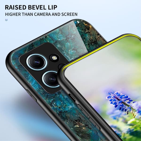 SKALO Xiaomi Redmi Note 12 4G Marmori karkaistu lasi TPU-suojakuori - #1