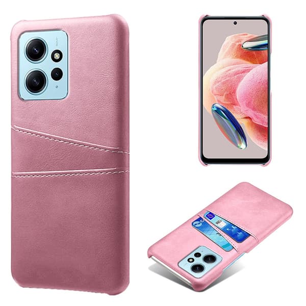 SKALO Xiaomi Redmi Note 12 4G PU-nahkainen Korttikotelo - Ruusukulta