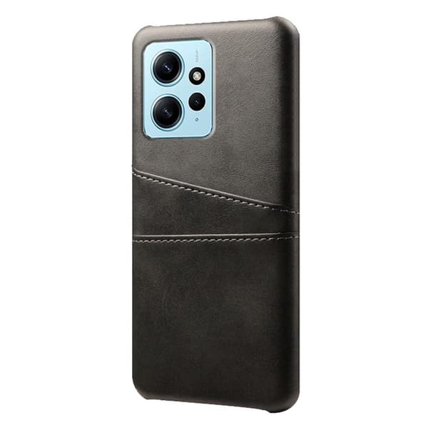 SKALO Xiaomi Redmi Note 12 4G PU-læder Kortholder Cover - Sort