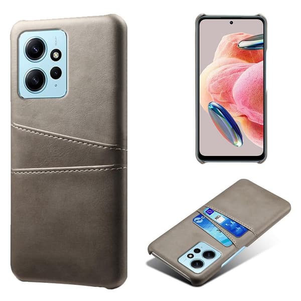 SKALO Xiaomi Redmi Note 12 4G PU-nahkainen Korttikotelo - Harmaa
