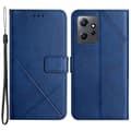 Miniatyrbillede 1 af 8: SKALO Xiaomi Redmi Note 12 4G PU læderpung med prægning - Blå