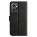 Miniatyrbild 8 av 8: SKALO Xiaomi Redmi Note 12 4G Embossed Plånboksfodral i PU-Läder - Svart