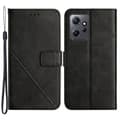 Miniatyrbild 1 av 8: SKALO Xiaomi Redmi Note 12 4G Embossed Plånboksfodral i PU-Läder - Svart