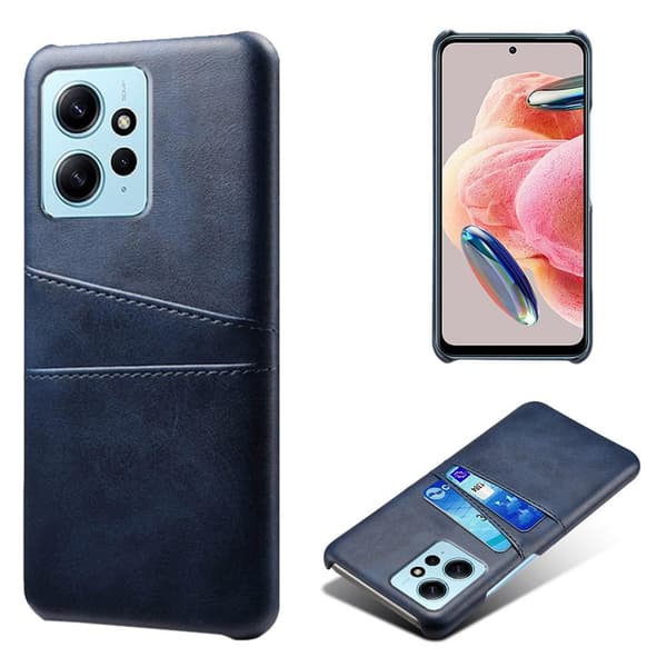 SKALO Xiaomi Redmi Note 12 4G PU-nahkainen Korttikotelo - Sininen