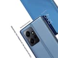 Pikkukuva 5 / 8: SKALO Xiaomi Redmi Note 12 4G Clear View Mirror Lompakko - Hopea