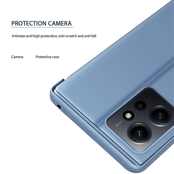 SKALO Xiaomi Redmi Note 12 4G Clear View Mirror Lompakko - Hopea
