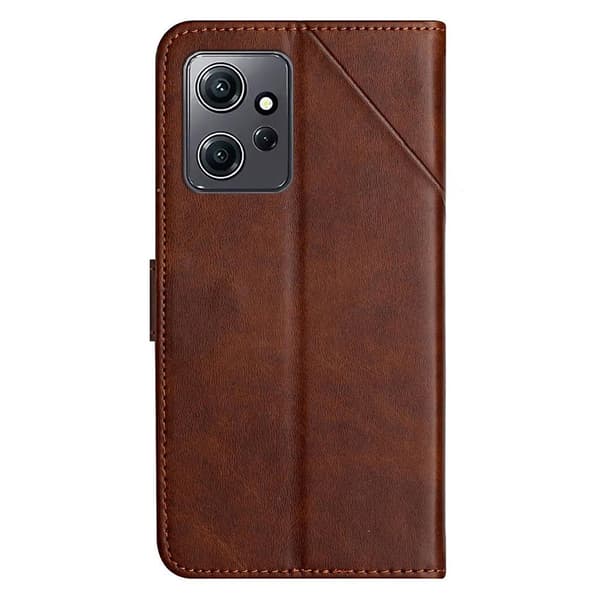 SKALO Xiaomi Redmi Note 12 4G PU læderpung med prægning - Brun