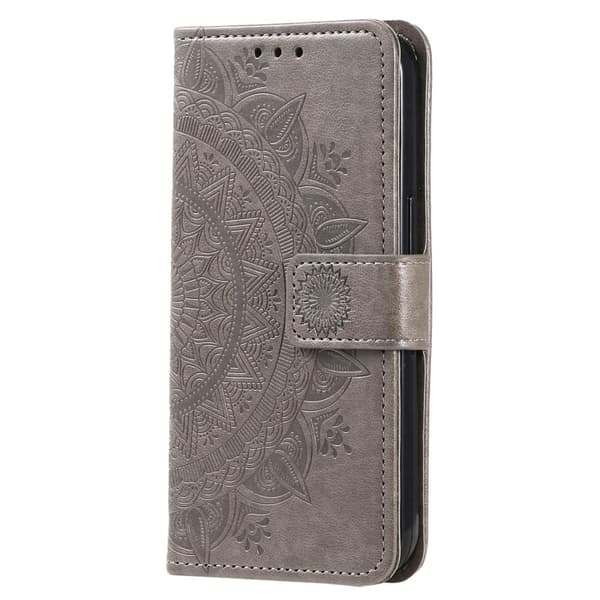 SKALO Xiaomi Redmi Note 12 4G Mandala Plånboksfodral - Grå