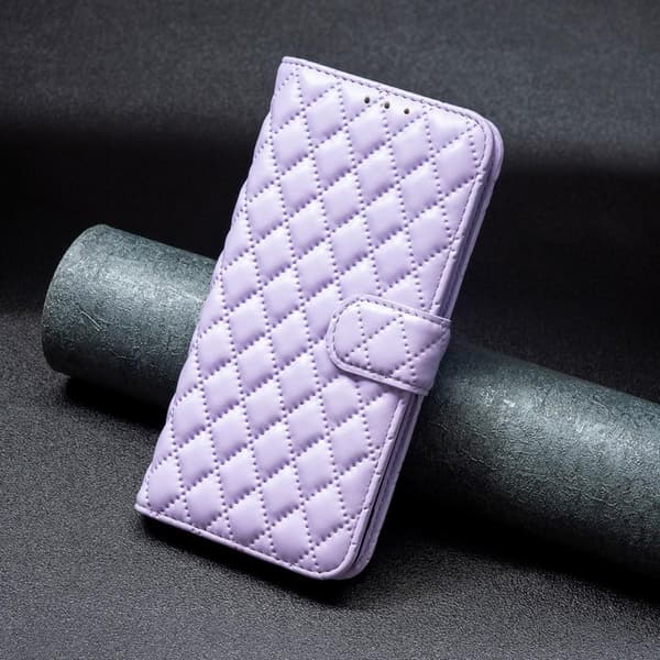 SKALO Xiaomi Redmi Note 12 4G BINFEN COLOR Quiltat Plånbok - Lila