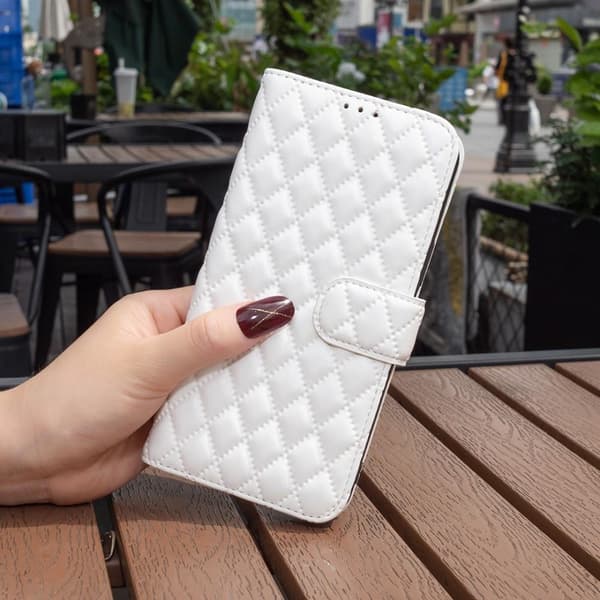 SKALO Xiaomi Redmi Note 12 4G BINFEN COLOR Quiltat Plånbok - Vit