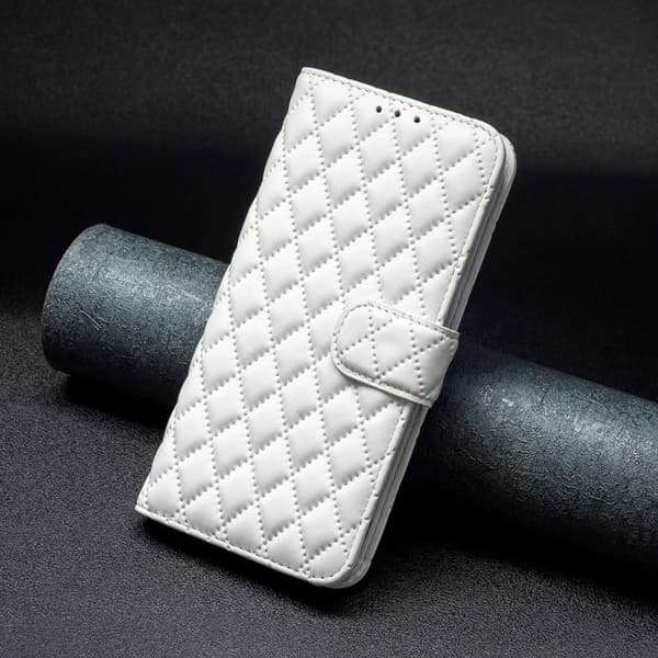 SKALO Xiaomi Redmi Note 12 4G BINFEN COLOR Quiltat Plånbok - Vit