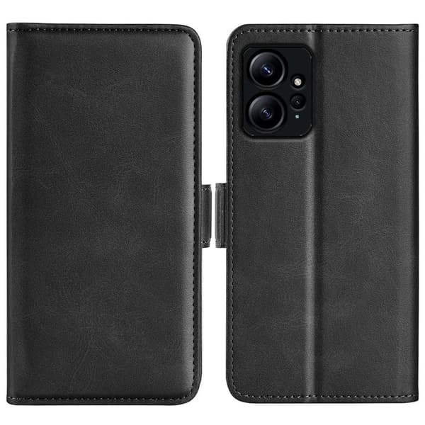 SKALO Xiaomi Redmi Note 12 4G Premium Wallet Lompakkokotelo - Musta