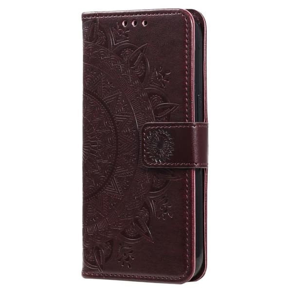 SKALO Xiaomi Redmi Note 12 4G Mandala Plånboksfodral - Brun