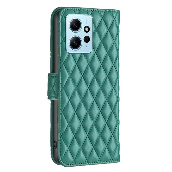 SKALO Xiaomi Redmi Note 12 4G BINFEN COLOR Quiltat Plånbok - Grön