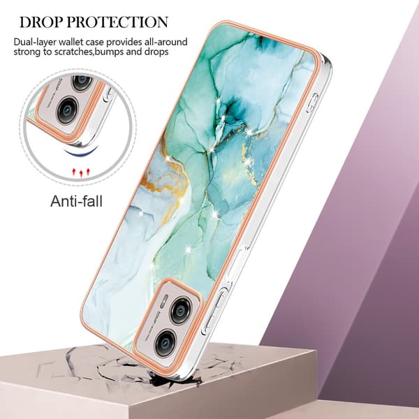 SKALO Motorola Moto G53 5G Marmor TPU-skal - Motiv 4