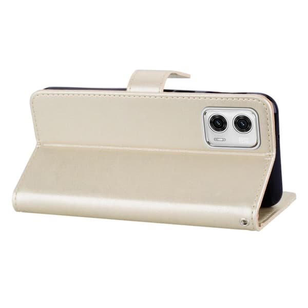 SKALO Motorola Moto G53 5G Mandala Owl Flip Cover - Guld