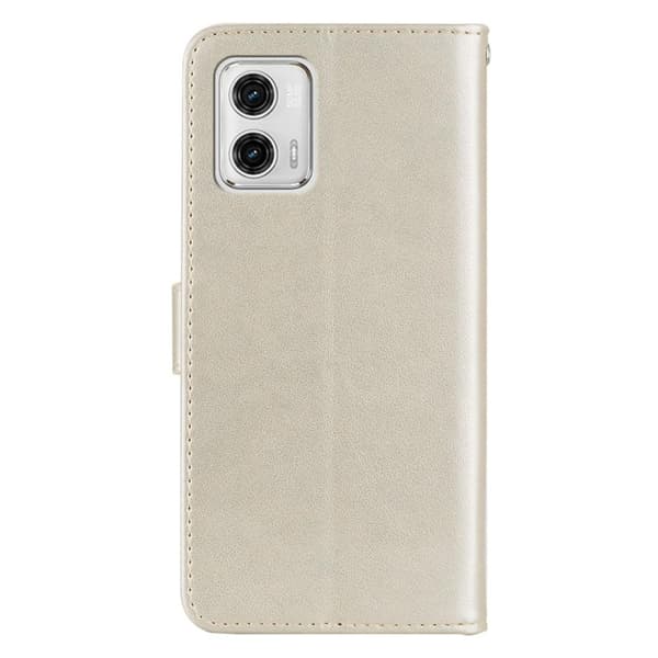 SKALO Motorola Moto G53 5G Mandala Owl Flip Cover - Guld