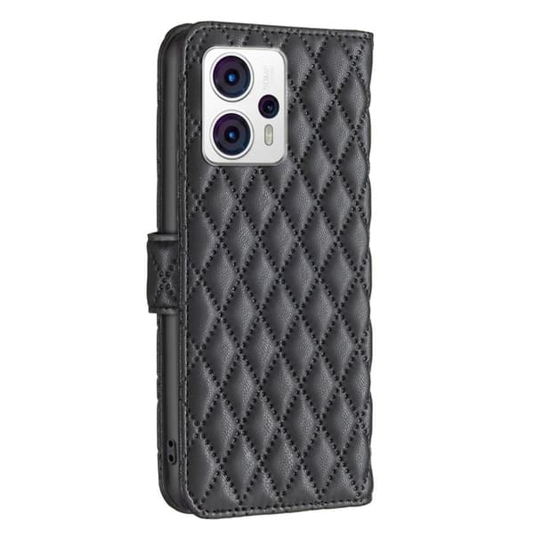 SKALO Motorola Moto G53 5G BINFEN COLOR Tikattu Lompakko - Musta
