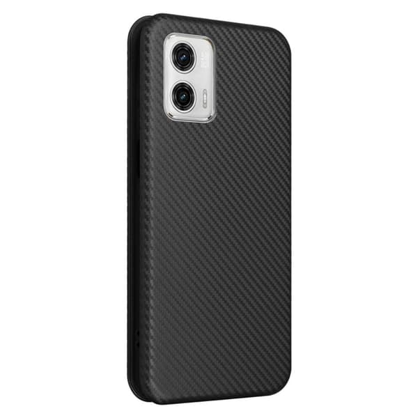 SKALO Motorola Moto G53 5G Carbon Fiber Plånboksfodral - Svart