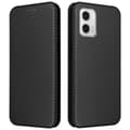 Miniatyrbild 1 av 8: SKALO Motorola Moto G53 5G Carbon Fiber Plånboksfodral - Svart