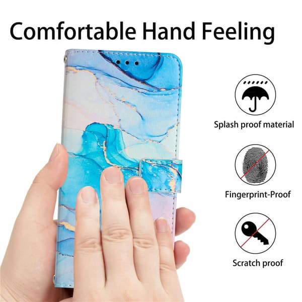 SKALO Motorola Moto G53 5G Marmor 3D Plånboksfodral