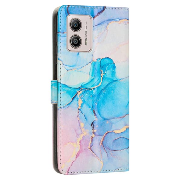SKALO Motorola Moto G53 5G Marmor 3D Plånboksfodral