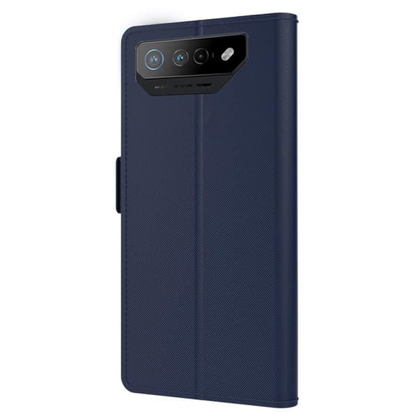 SKALO Asus ROG Phone 7 5G Korthållare Spegel Plånbok - Blå
